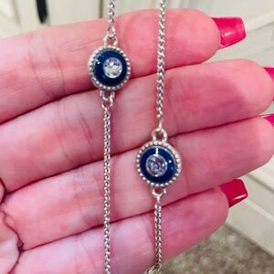 Brighton Halo Eclipse Purple Tanzanite Long Necklace NWOT